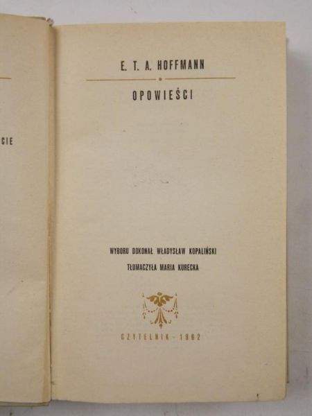 Hoffmann E. T. A. - Opowieści
