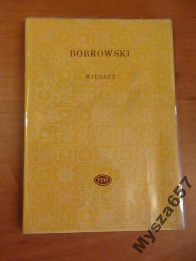 Bobrowski Wiersze Biblioteka Poetów