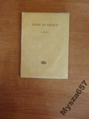 Marie de France PIEŚNI Biblioteka Poetów