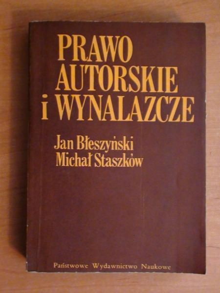 Błeszyński J.,   - Prawo autorskie i wynalazcze