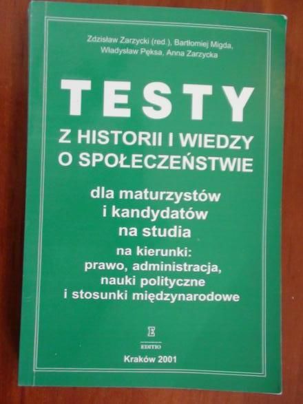 Testy z historii i wiedzy o społeczeństwie