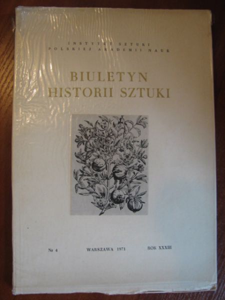 Biuletyn Historii Sztuki Nr 4 1971
