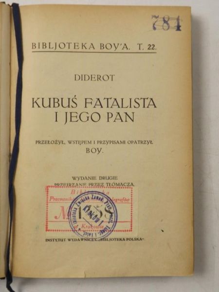 Kubuś Fatalista i jego pan, ok. 1920 r.