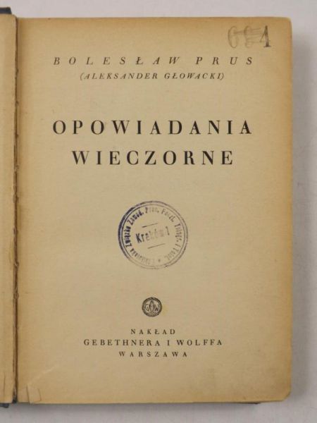 Prus Bolesław - Pisma. Opowiadania wieczorne, książka z 1935 roku