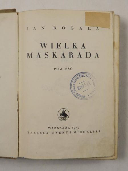 Wielka maskarada, książka z 1935 roku