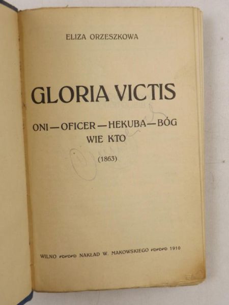 Gloria Victis, 1910 r.