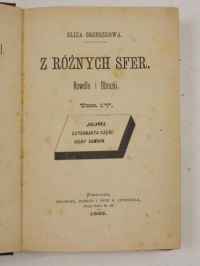 Z różnych sfer, Tom IV, 1886 r.