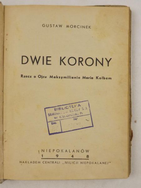 Dwie korony, książka z 1948 roku