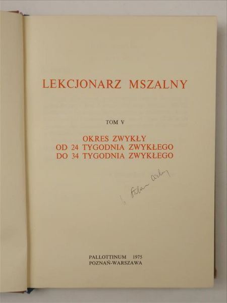 Lekcjonarz mszalny, Tom V