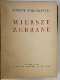 Wiersze zebrane, 1931 r.