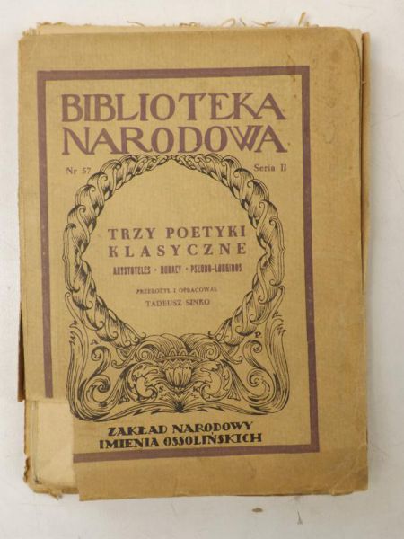 Trzy poetyki klasyczne, BN