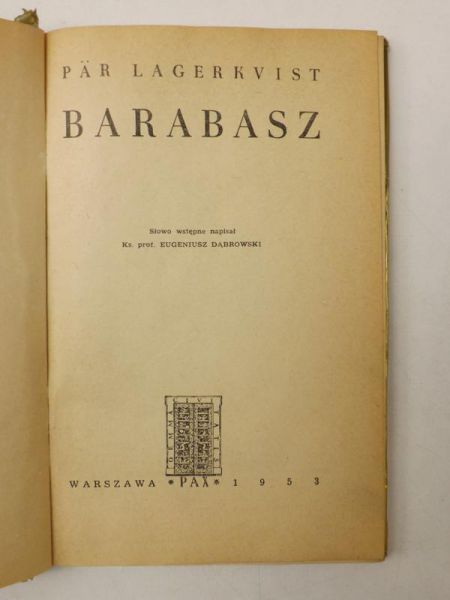 Lagerkvist Par - Barabasz