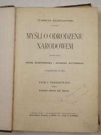 Myśli o odrodzeniu narodowem, 1907 r.