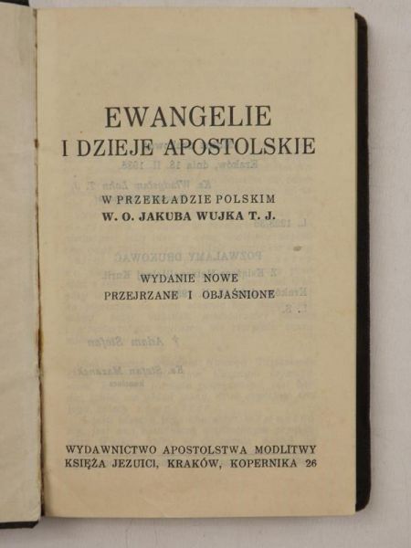 Ewangelie i Dzieje Apostolskie, 1936 r.