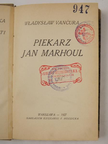 Piekarz Jan Marhoul, tom II. 1927 r.