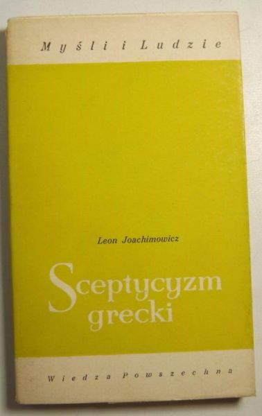 Joachimowicz Leon - Sceptycyzm grecki