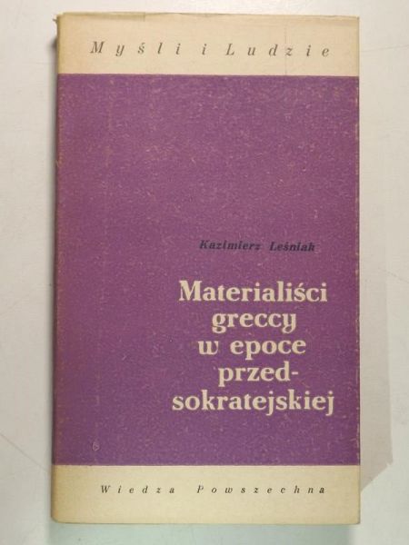 Materialiści greccy w epoce przed sokratejskiej