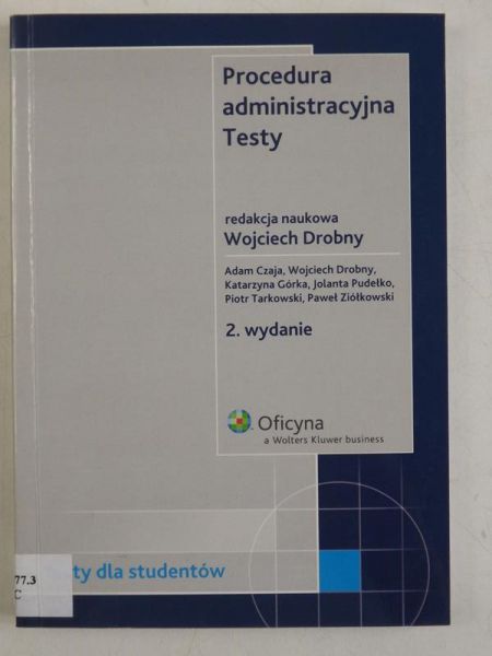 Procedura administracyjna, Testy