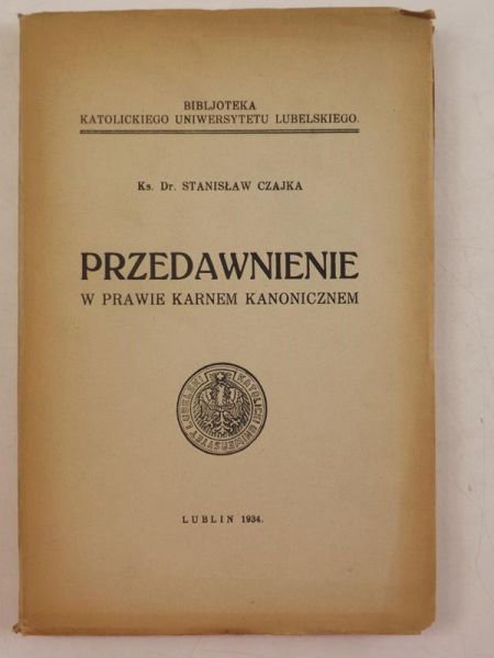 Przedawnienie w prawie karnem kanonicznem, 1934 r.