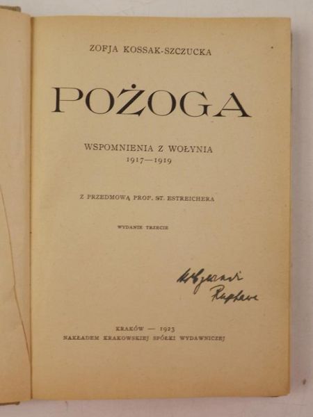 Kossak-Szczucka Zofja - Pożoga, 1923 r.