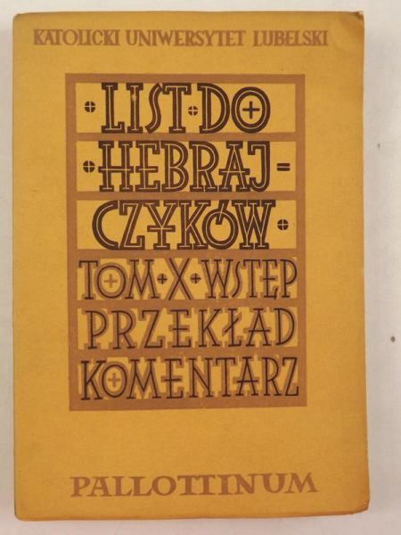List do Hebrajczyków, Tom X