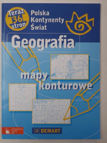 Geografia Mapy konturowe Polska, kontynenty, świat