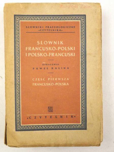 Słownik francusko - polski i polsko - francuski, 1949 r.