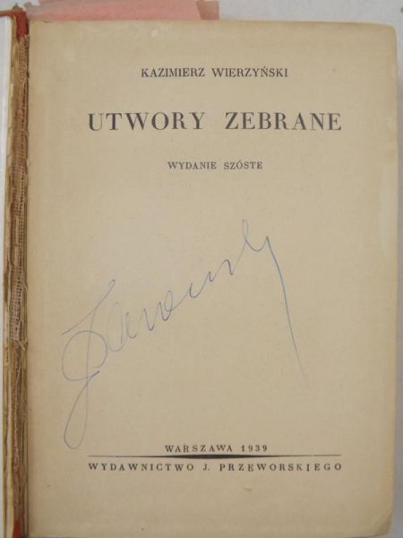 Utwory zebrane, 1939 r.