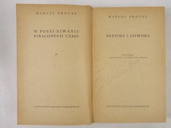 W poszukiwaniu straconego czasu, Tom IV Sodoma i Gomora