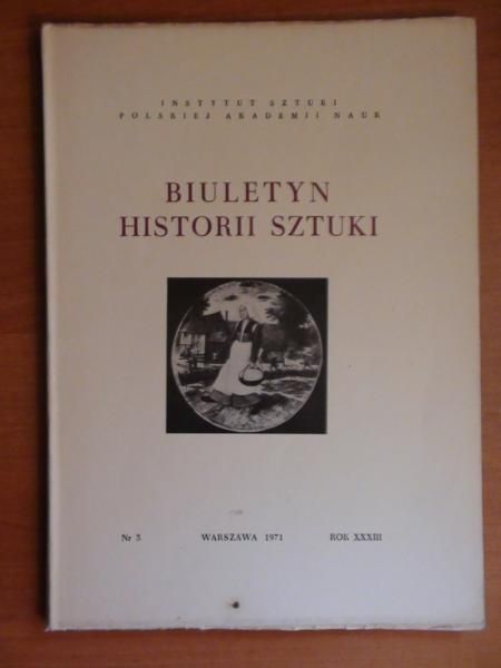 Lorenz S. (red.) -  Biuletyn Historii Sztuki  nr 3/1971