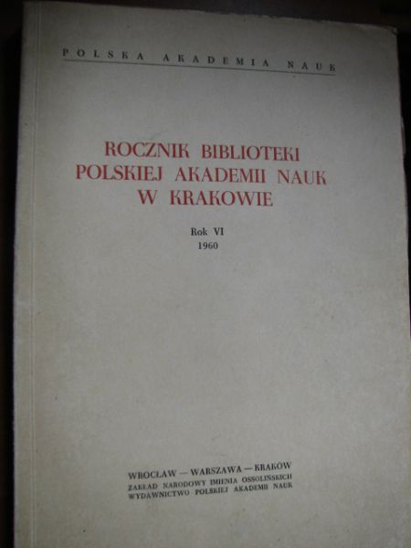 Rocznik Biblioteki Polskiej Akademii Nauk w Krakowie
