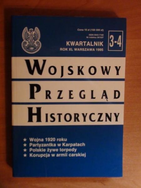 Wojskowy Przegląd Historyczny - kwartalnik 3-4 rok XL 1995