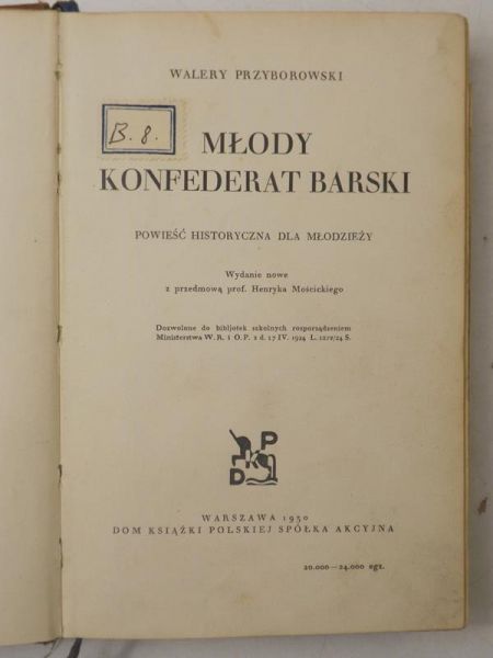 Młody konfederat barski, 1930 r.