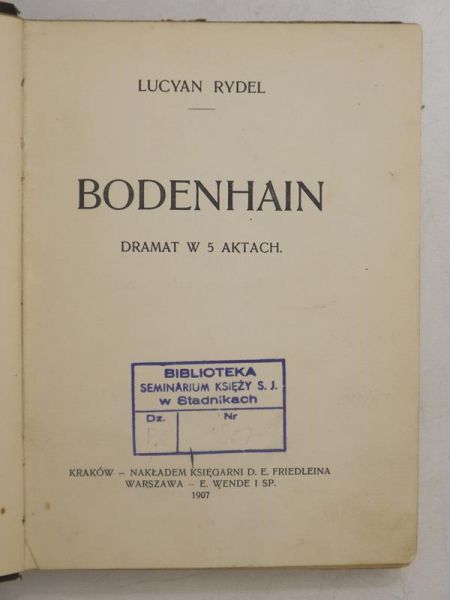 Bodenhain, 1907 r.