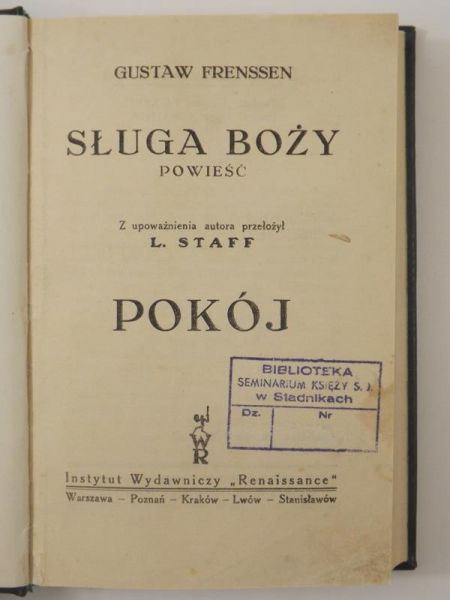 Sługa Boży. Pokój, 1921 r.