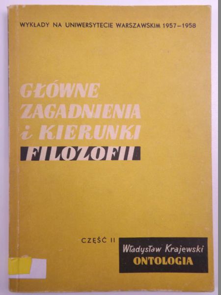 Główne zagadnienia i kierunki filozofii, część II