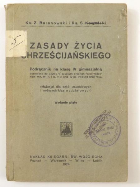 Zasady życia chrześcijańskiego, 1924 r.
