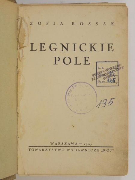 Kossak Zofia - Legnickie pole, 1937 r.