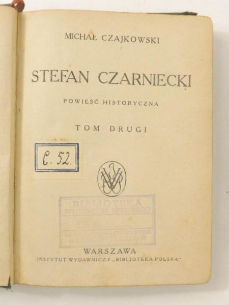 Stefan Czarniecki, 2 tomy, ok. 1930 r.
