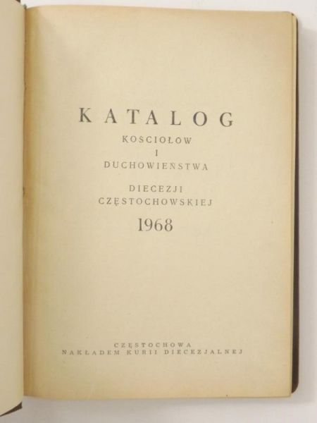 Katalog kościołów i duchowieństwa Diecezji Częstochowskiej