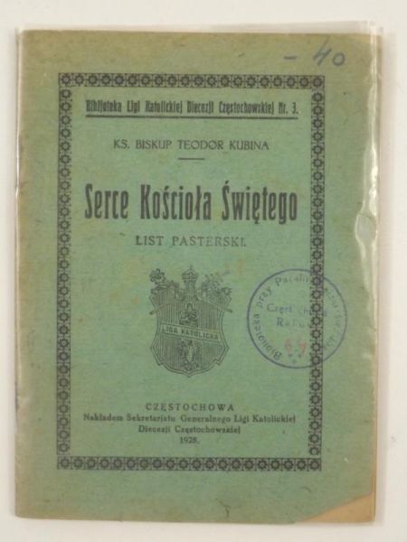 Kubina Teodor - Serce Kościoła Świętego, 1928 r.
