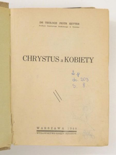 Chrystus a kobiety, 1948 r.