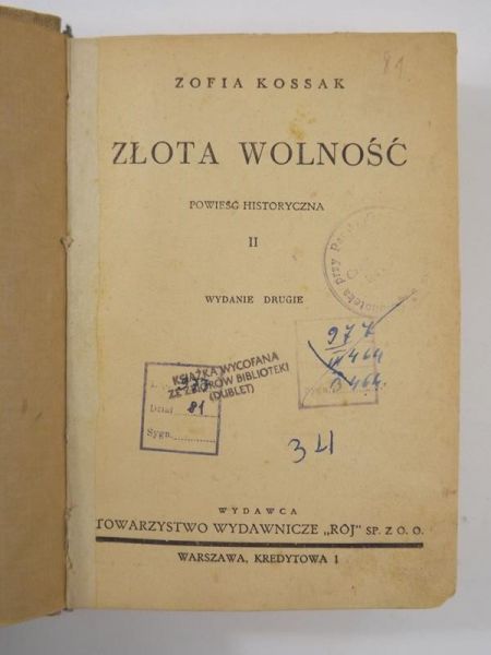 Kossak Zofia - Złota wolność, 1939 r.