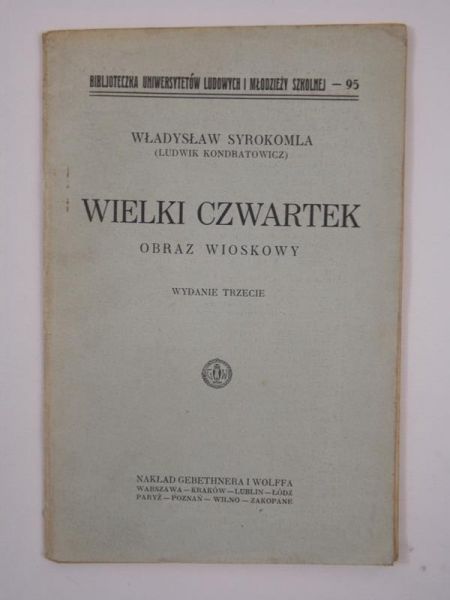 Wielki Czwartek. Obraz wioskowy, 1908 r.