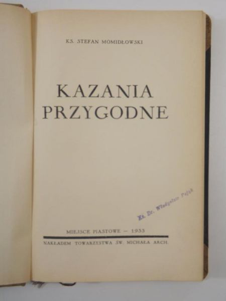 Kazania przygodne, 1933 r.