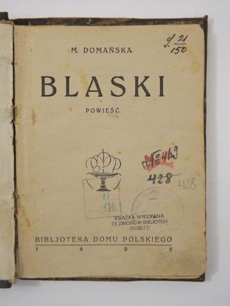 Blaski. Powieść, 1925