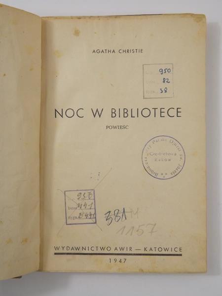Christie Agatha - Noc w bibliotece, 1947 r.