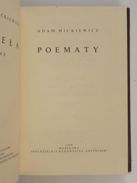 Mickiewicz Adam - Dzieła. Tom II: Poematy