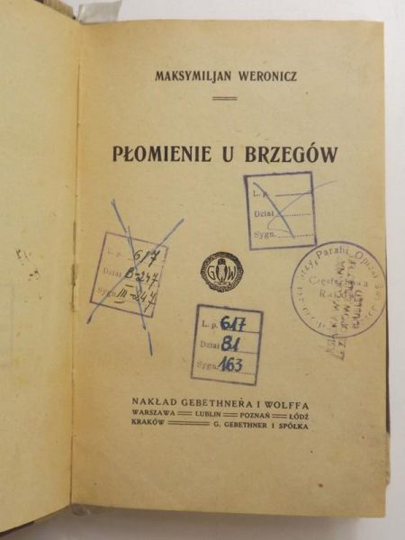 Płomienie u brzegów, 1920 r.
