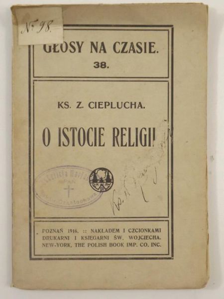 O istocie religii, 1916 r.